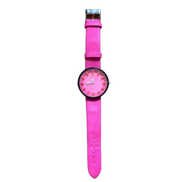 MAD Design Women’s Hot Pink Analog Wrist Watch NWOT - Picture 2 of 7